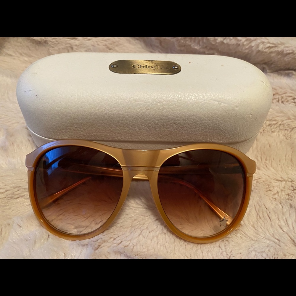 Chloe pearlescent aviator sunglasses